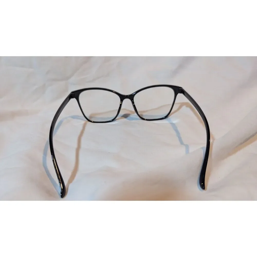 Black Cat Eyed Thin Framed Eyeglass Frames